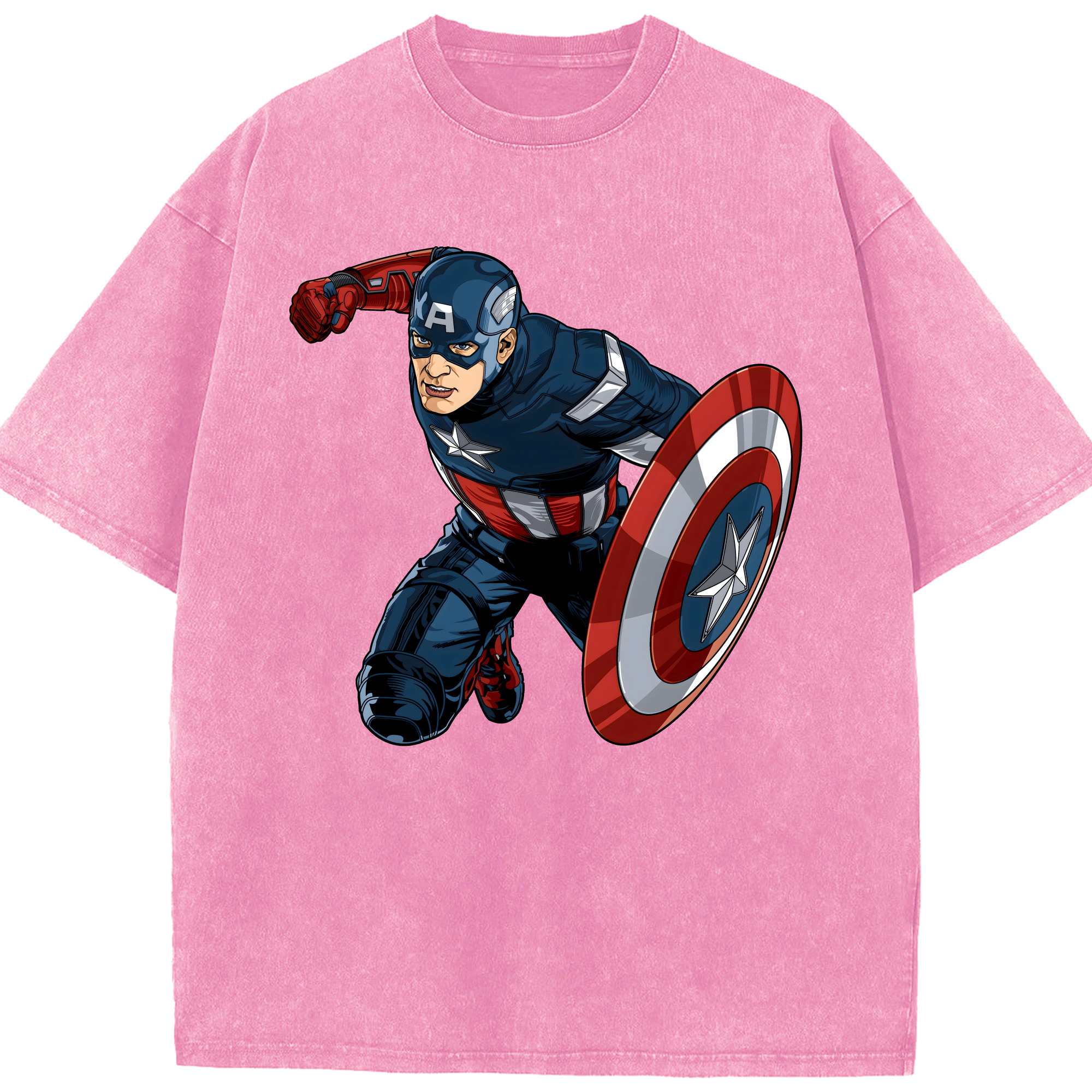 （画像用） アベンジャーズ The Avengers 綿100% ヴィンテージ風 半袖Tシャツ（フロントプリント）
